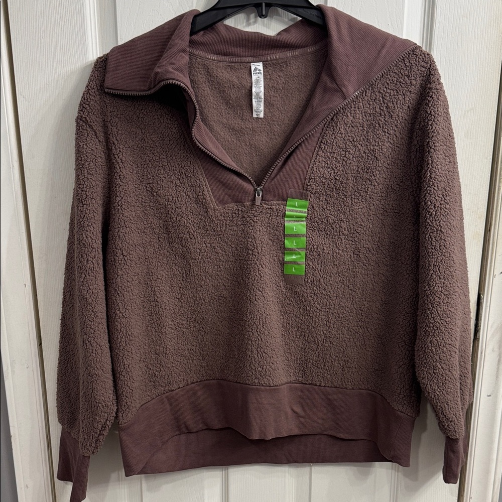 RBX Chocolate Brown/mauve Cowl Neck Sweater